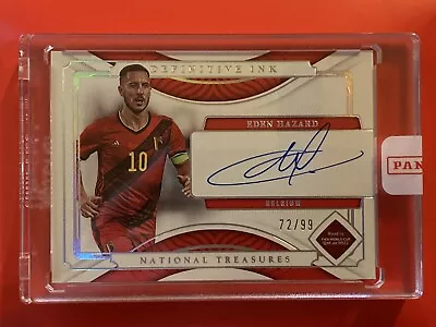 2022 Panini National Treasures FIFA Soccer Definitive Ink Auto Eden Hazard 72/99 • £80