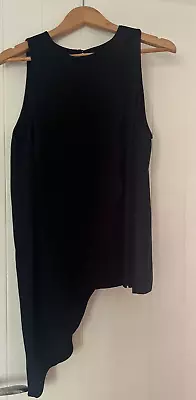 Sass & Bide Stunning Black Sleeveless Top  With Scalloped Edge.. SIZE 42 Or 12 • $30