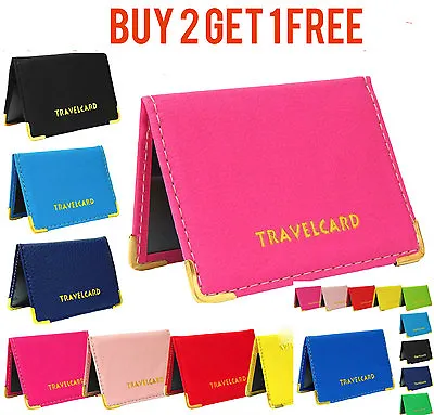 Travel Oyster Card Bus Pass Holder Wallet Rail Card Cover Case • £2.10