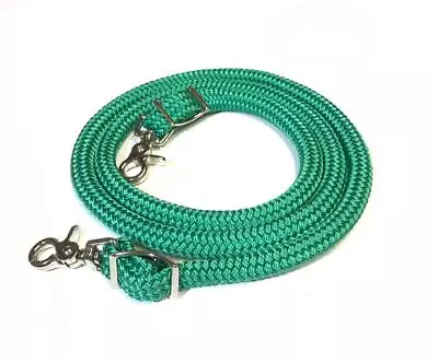 Pony Rein Miniature Horse Rein Pony Tack Green Yacht Rope • $33