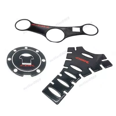 Carbon Handle Yoke+Fuel Cap+Gas Tank Pad Sticker For Honda CBR600 F4i 2001-2006 • $32.99