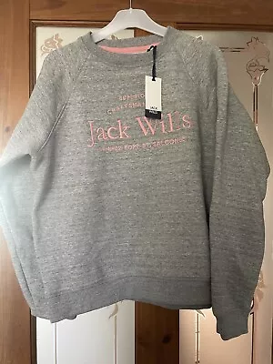 Ladies Jack Wills Sweatshirt 10-grey-new • £9.99