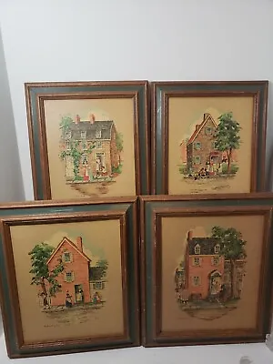 4 Morris And Bendien Litho In USA Print Set By Logan 44601- 44605  Framed • $26.99