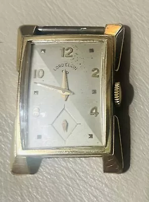 Vintage Lord Elgin 670 21 Jewels 14K Gold Filled Wristwatch PARTS / REPAIR • $50