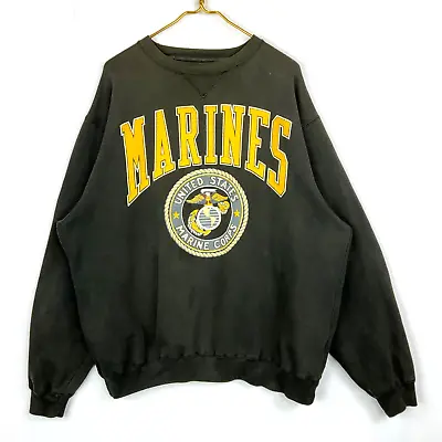 Vintage United States Marine Corps Emblem Sweatshirt Crewneck Size XL • $38.24