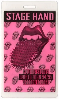 Rolling Stones 1994 Voodoo Lounge Concert Tour Stage Laminated Backstage Pass  • $32.29