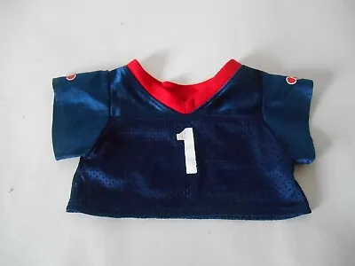 $3.99 • Buy Build A Bear Blue Red Sports Football Jersey Shirt  Teddy Clothes 