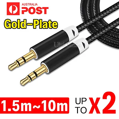 Long AUX Cable 3.5mm Stereo Audio Input Extension Male To Male Auxiliary Cord • $18.95