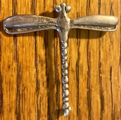 VINTAGE STERLING SILVER DRAGONFLY BROOCH PIN MEXICO 2  X 2  • $20.99