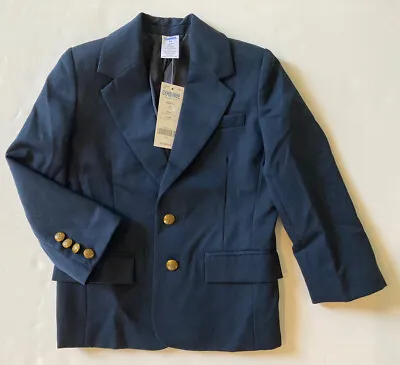 NWT Gymboree Boats Bridges XS 3-4 Navy Gabardine Blazer Jacket Sports Coat 3T-4T • $49.50