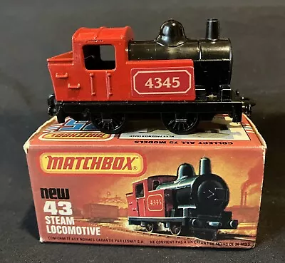 1978 Lesney Matchbox No. 43 0-4-0 Steam Locomotive Railroad W/ Box • $9.99