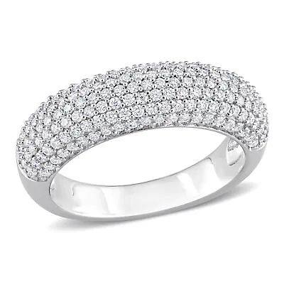 Amour Sterling Silver 4/5 CT TGW Created Moissanite Semi-Eternity Ring • $135