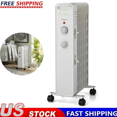 $52.24 • Buy 1500W Mechanical Oil Filled Electric Radiator Space Heater Room Radiant Safety