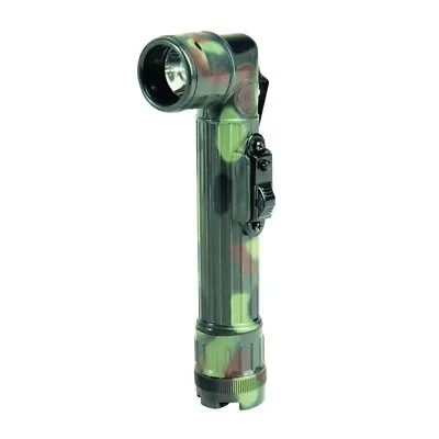 Mil-Tec Angle Head Flashlight Camouflaged LED Torch Pocket Clip 3 Mode 3 Color • $16.99