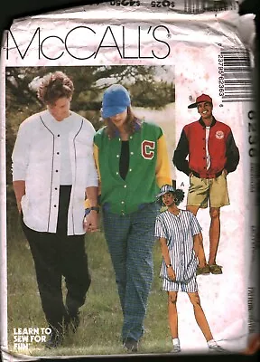 6236 Vintage McCalls SEWING Pattern Misses Mens Jacket Shirt Pants Shorts Sports • $5.59