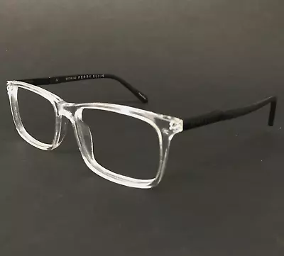 Perry Ellis Eyeglasses Frames PE 376-2 Black Crystal Clear Square 52-16-140 • $64.99