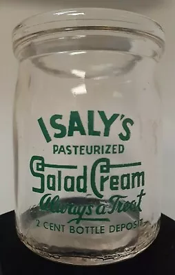 Rare ISALY'S DAIRY Ohio Salad Cream Bottle • $30