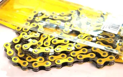 YBN S-410 Singlespeed Chain — 1/8  X 112 Links / Yellow —AUS STOCK— Bike BMX SS • $28.99