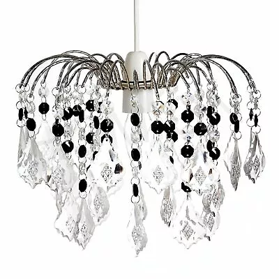 Modern Chandelier Acrylic Crystal Light Shades Droplet Ceiling Pendant Lampshade • £14.80
