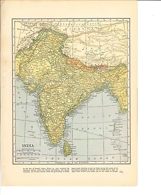 INDIA 1942 Vintage  Map Ready To Frame For Art • $17.76