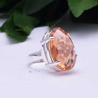 Morganite Gemstone 925 Sterling Silver Ring Mother's Day Jewelry SE-1239 • $13.35