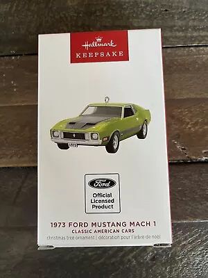 NIB  2023 Hallmark Legendary Cars 1973 Ford Mustang Mach 1 Ornament • $22