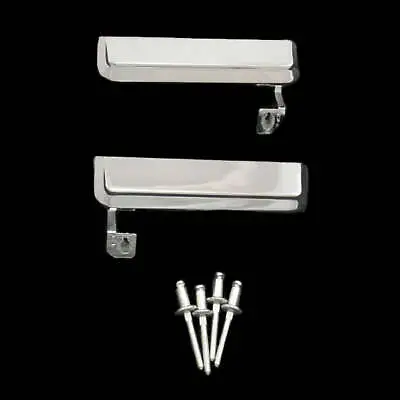 1979-93 Ford Fox Body Mustang Chrome Exterior Outside Door Handles With Rivets • $27.95