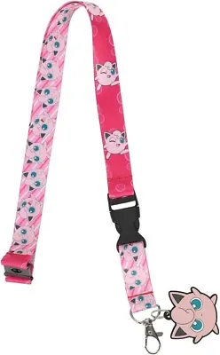 Pokemon Jigglypuff Lanyard With Neck Breakaway And Charm • $9.85