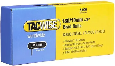 Tacwise 0392 Type 18G / 10 Mm Galvanised Brad Nails Pack Of 5000 • £5.11