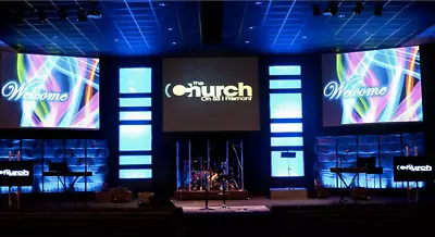Church Stage LED Screen Indoor LED Video Wall 13.1 FtX 9.84 Ft  / 24 PANELS • $19963