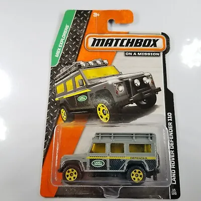 Matchbox Land Rover Defender 110 Gray 2014 Explorers MB55 New On Card • $10.49