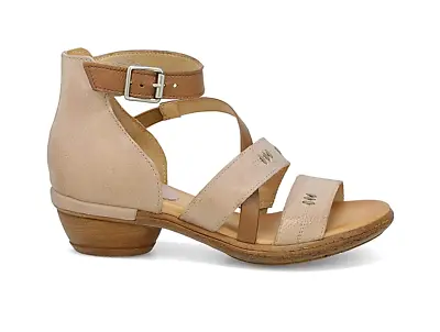 Miz Mooz Leather Heeled Strappy Sandals In Sand Size 7.5-8 M • $43.75