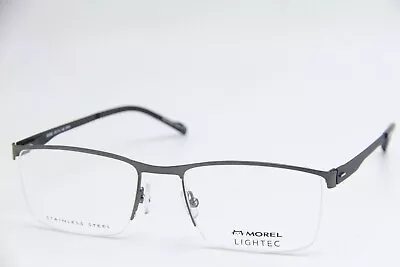 New Morel Lightec 30295s Sp04 Silver Black Authentic Eyeglasses 55-19 • $141.51