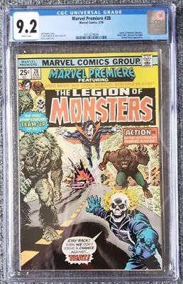 Marvel Premiere #28 CGC 9.2 1st Appearance Legion Of Monsters 1976 • $399.99