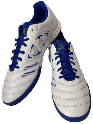 Kelme Soccer Shoes Indoor Turf TF K-Twin T Mens USA 10 White Blue • $31.19