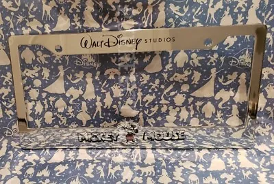 Walt Disney Studios Exclusive Mickey Chrome License Plate Frame Holder~new~htf~ • $129.99