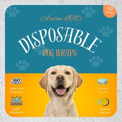 50 Disposable Dog Diapers Male Wraps Belly Band For Male Dog Diaper • $18.99