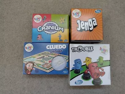 4 X McDonalds Happy Meal Hasbro Games - Cranium Jenga Trouble & Cluedo Junior • £3.99