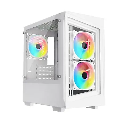 IONZ KZ-G1 PC Gaming Case Micro ATX Mini Tower - Temp Glass ARGB PWM Fan Opt • £41.95