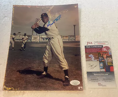 £40.28 • Buy Willie Mays New York Giants Autographed Photo JSA Certificate