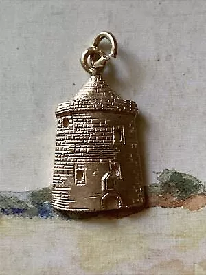 Vintage 9K Yellow Gold Castle Tower Charm • $133.48