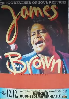 James Brown : Live In Muchen Germany 1993 Rare Concert Promo Poster • $24.95