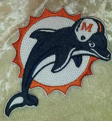 Miami Dolphins Old Style  3.5  Iron On Embroidered Patch ~USA Seller~ • $4.95