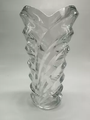 Mikasa Wyndham Vase Lead Crystal Art Deco Style 9  Tall Clear • $15.06