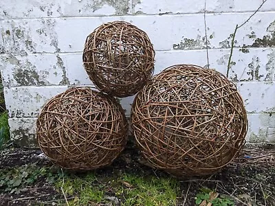 Willow Wicker Balls Spheres Hanging Garden Gift Large Giant 9th Anniversary • £58