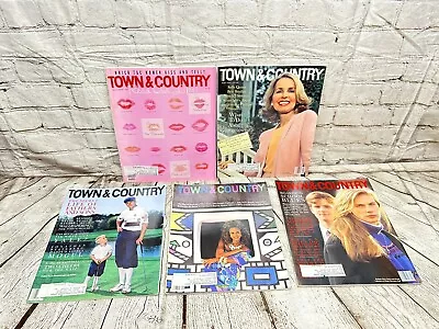 Lot Of 5 Vintage 1992 Town & Country Magazines Fashion Lifestyle 90s Sally Quinn • $33