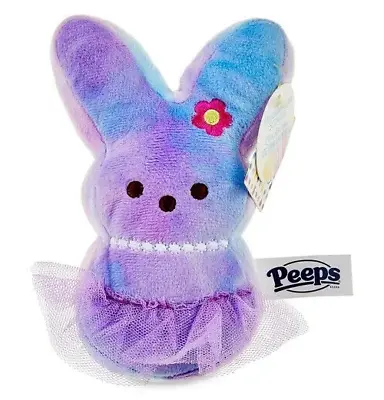 PEEPS Easter 6  MARSHMALLOW SCENTED BUNNY Tie Dye With Tutu Plush 2024 READ!! • $8.99