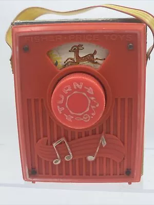 Vintage Fisher Price Music Box Pocket Radio Toy 1969 USA Collectible Works 5  • $17.95