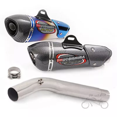 For Suzuki GSXR1000 2005-2006 Modified Exhaust Mid Tail Pipe Slip On Muffler • $163.58