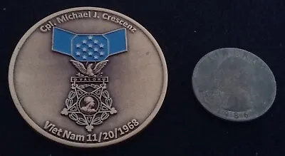 RARE Army Medal Of Honor MoH Michael Crescenz 31st Infantry 196th Challenge Coin • $45